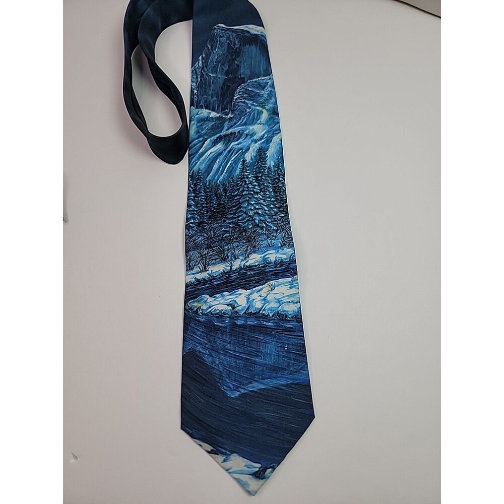 Dem Crazy Half Dome Necktie 1994 Yosemite Mountain Landscape Tie USA